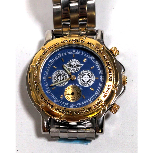 American Sportsman Anti Magnetic Water/Shock Resistant Stainless Steel Watch - Picture 2 of 8